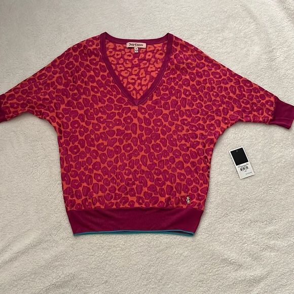 Juicy Couture Leopard Cheetah Sweater - Picture 1 of 7